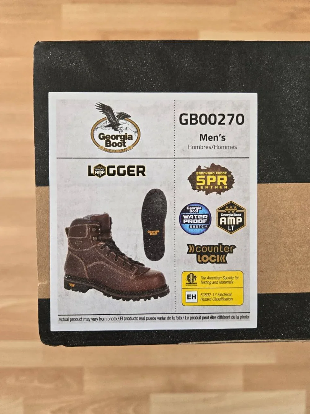 New Georgia Boot AMP LT Logger Low Heel Waterproof Work Boot 11W
